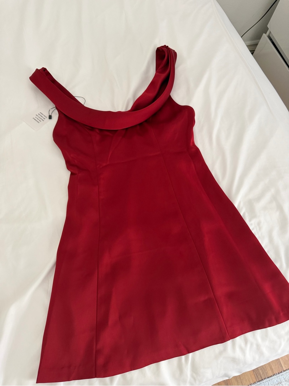 MAJORELLE Red Wine Cowl-Neck Mini Dress